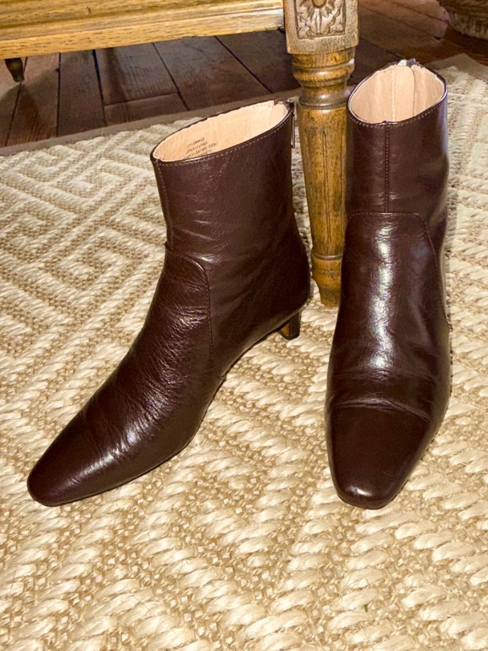 MADEWELL Dimes Kitten Heel Booties in Chocolate Leather ~ 5 M - Picture 6 of 13